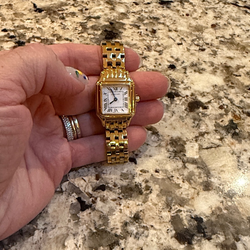Gold Square Face Watch